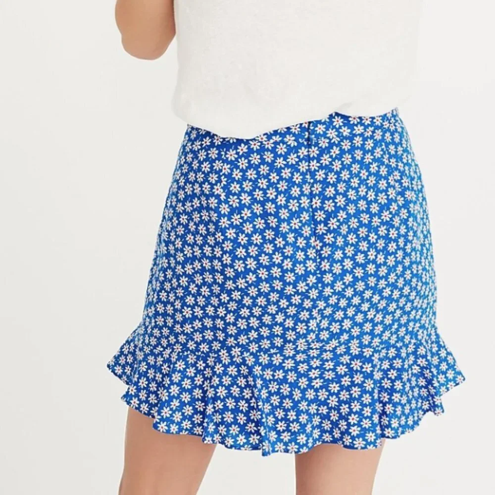 Madewell Ruffle-Edge Skirt in Mini Daisy - Picture 3 of 11